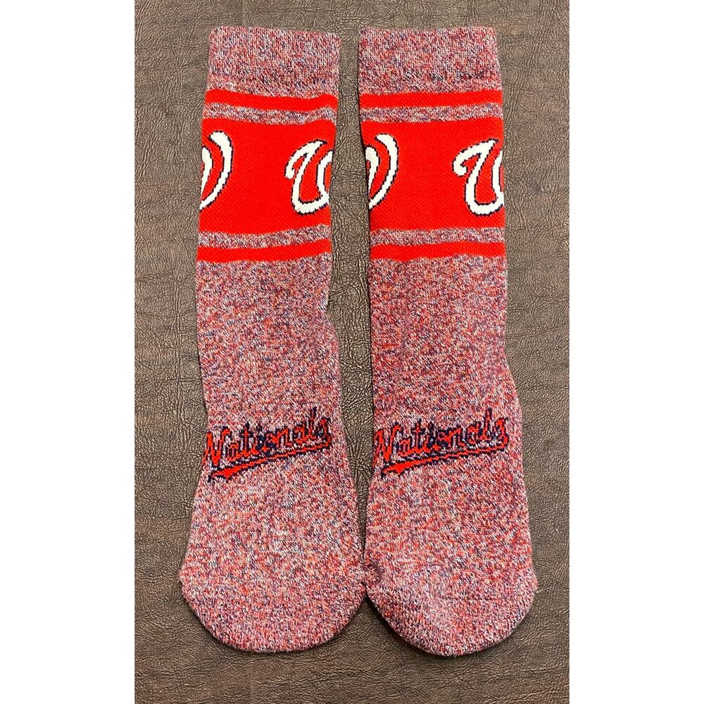 MLB Washington Nationals‎ Crew Socks Calf Height Red White Size 6-12
